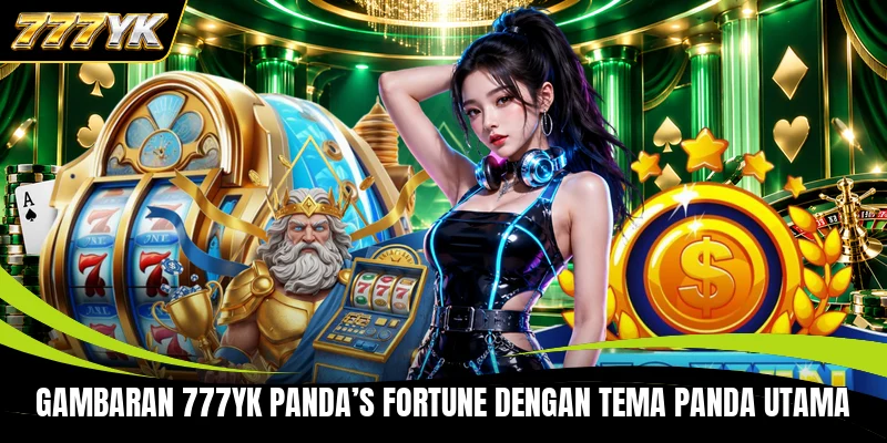 Gambaran 777YK Panda’s Fortune dengan tema panda utama